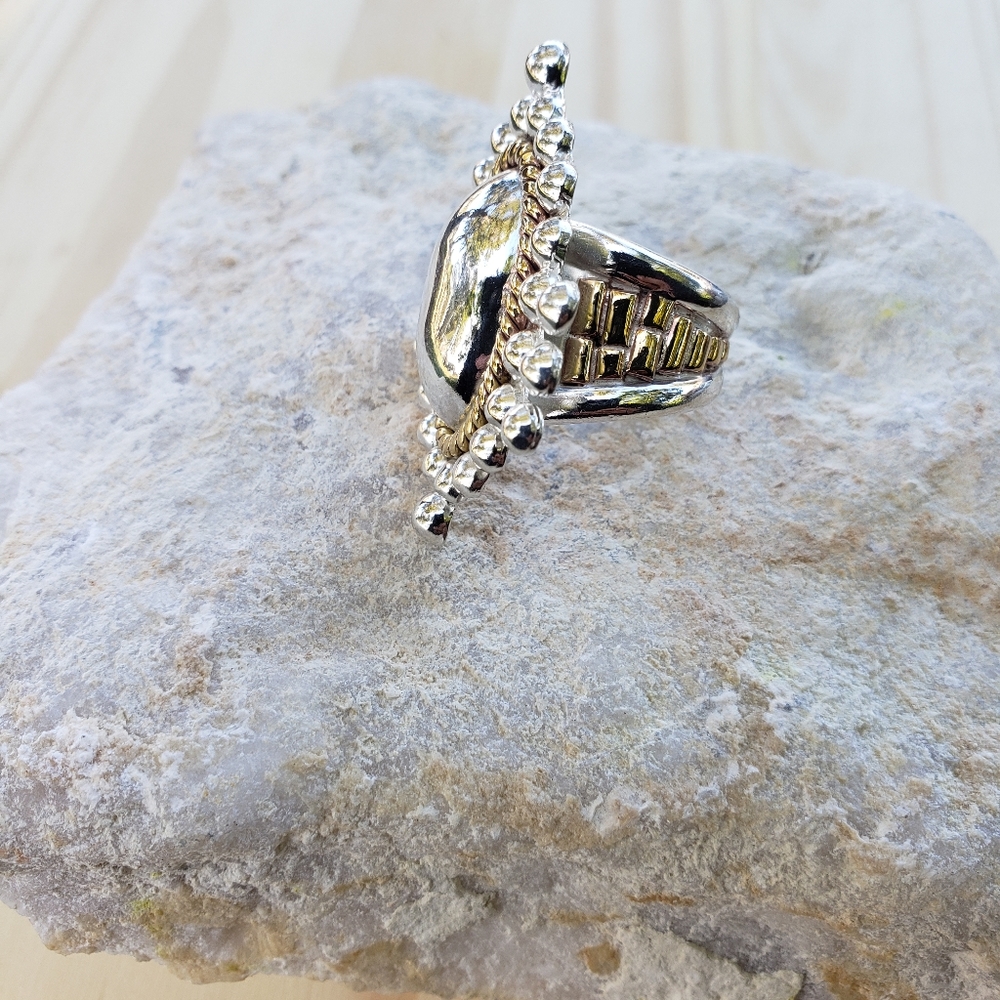 Large Statement Unique Sterling Ring - image 3